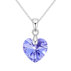 COLLAR CORAZON LILA BEBE