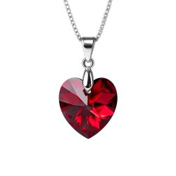 COLLAR CORAZON ROJO