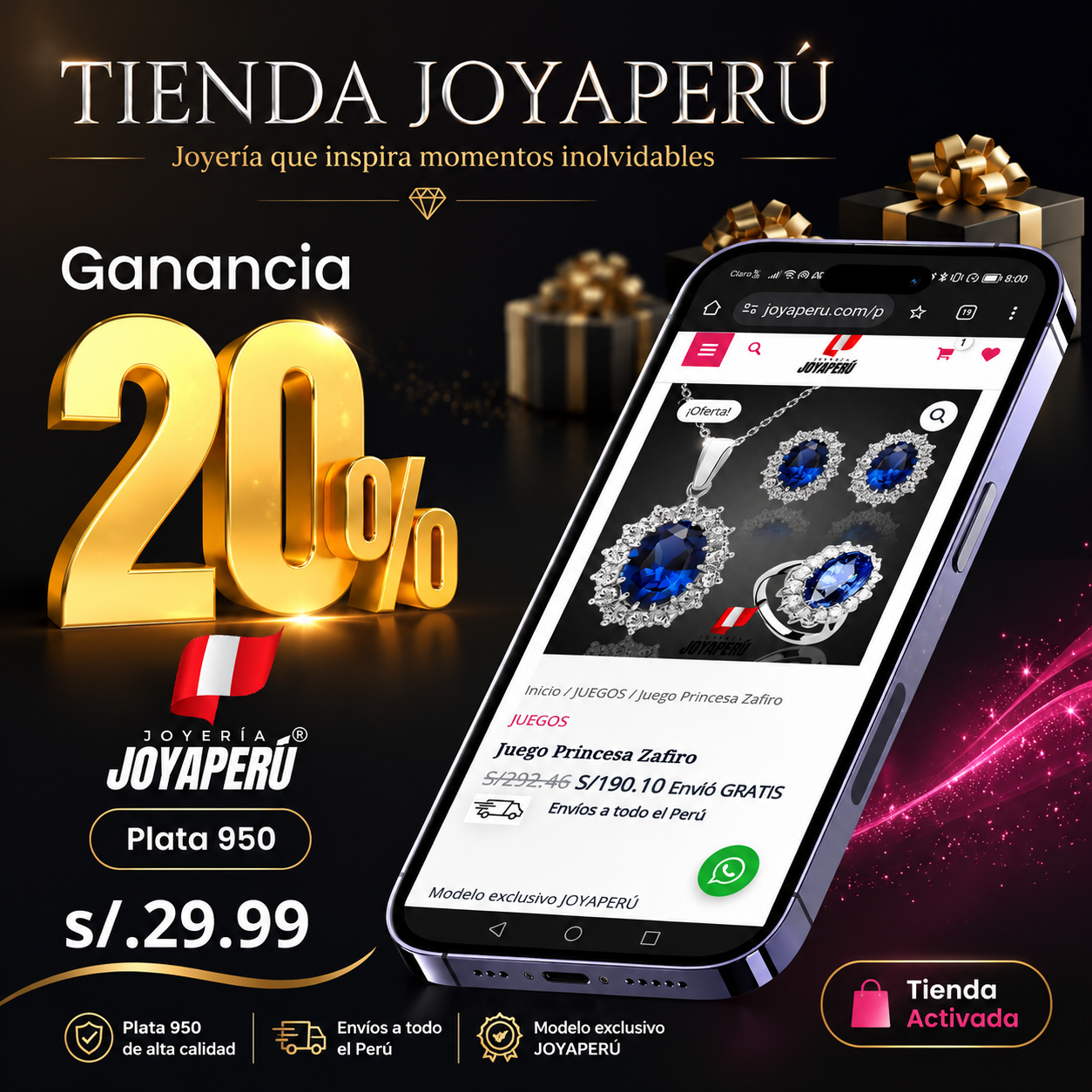 TIENDA JOYAPERÚ 20% GANANCIAS