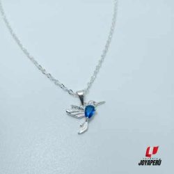 Collar colibrí azul