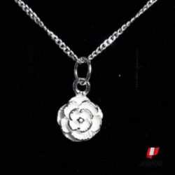 collar rosa plata 950