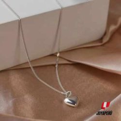 Collar corazon bombita plata 950