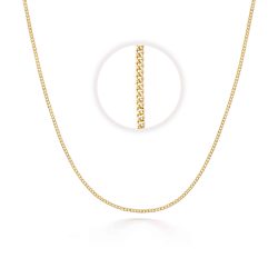 cadena panser de oro 18k - 45 cm (1.5mm)