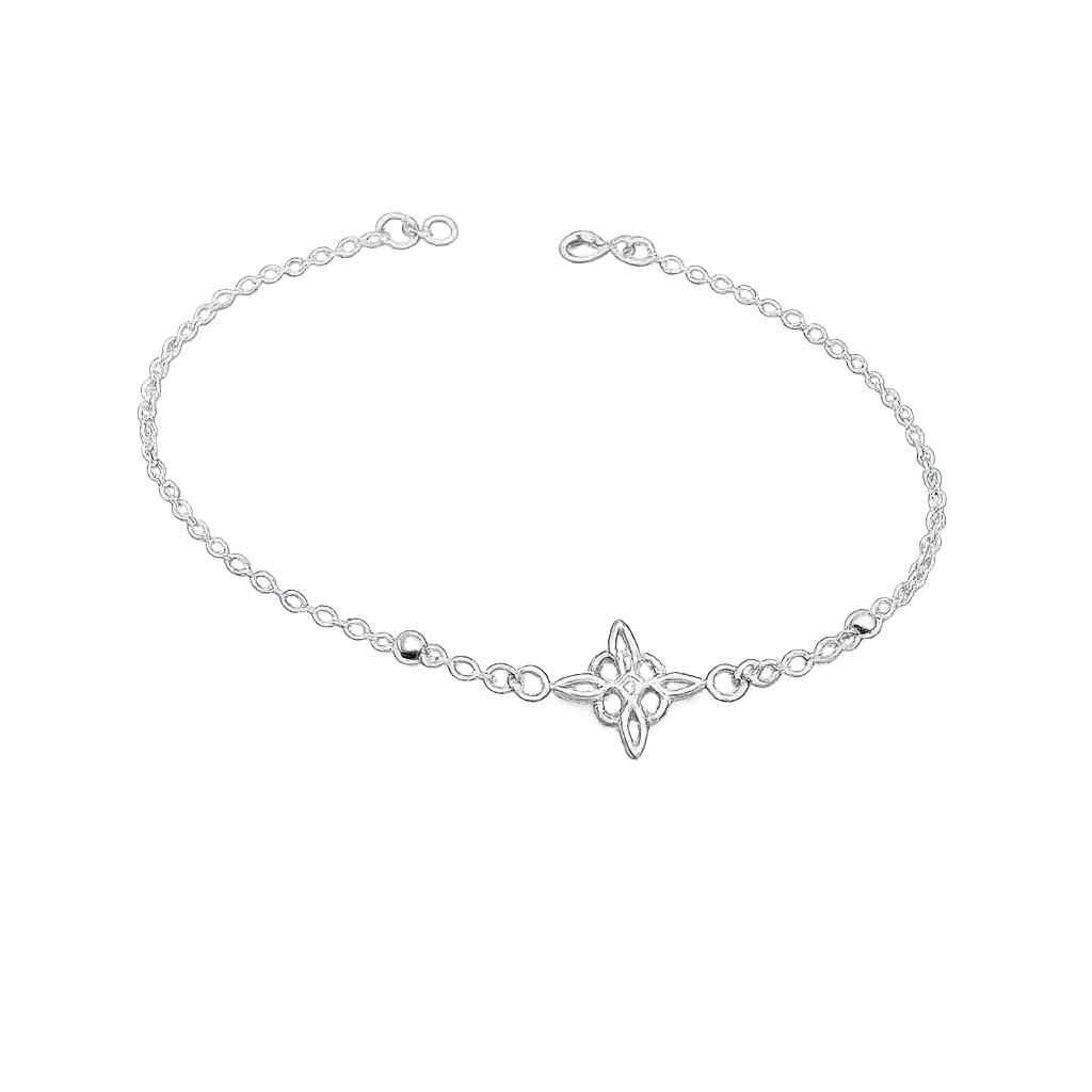 Pulsera nudo de bruja plata 950