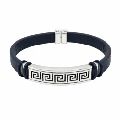 Pulsera de cuero con placa inca