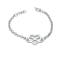 PULSERA CORAZON CON INFINITO Y ROLON