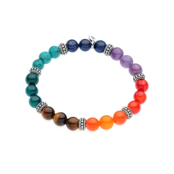 PULSERA 7 CHAKRAS CON PLATA 950 MD