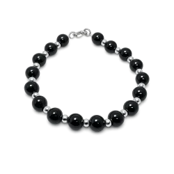 PULSERA ONIX 8MM CON PLATA 950 B4