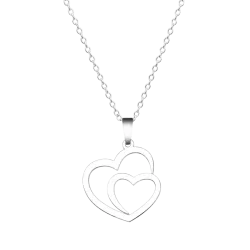 Collar corazones unidos