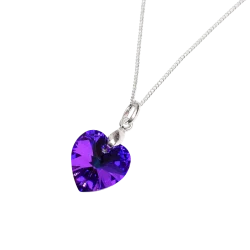 COLLAR CORAZON MORADO
