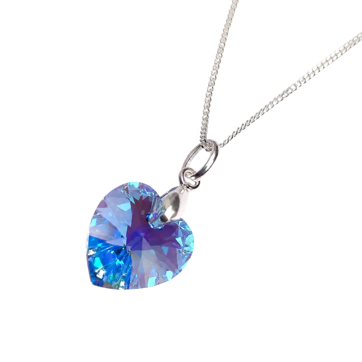 COLLAR CORAZÓN CELESTE Swarovski
