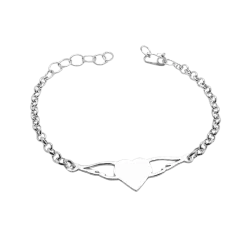 PULSERA ROLON CON CORAZON CON ALAS