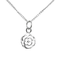 collar rosa plata 950