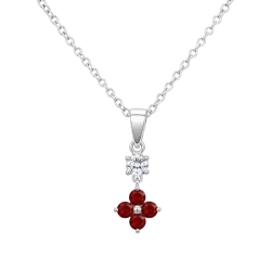 Collar roseta rojo