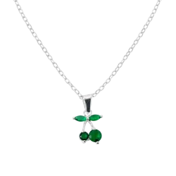 Collar cereza verde