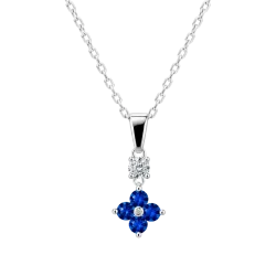 Collar roseta azul