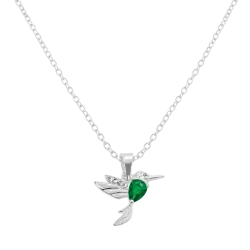 Collar colibrí verde