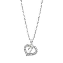 Collar corazón con inicial