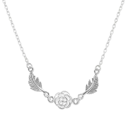 collar rosa con alas