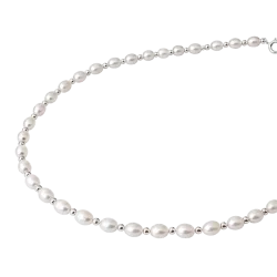 Collar perlas de rio con plata 950