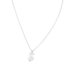 COLLAR PLATA 950 CON SIMBOLO DE DOLAR