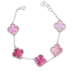 Pulsera VAN CLEEF ROSA plata 950