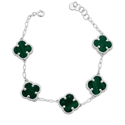 Pulsera VAN CLEEF VERDE plata 950