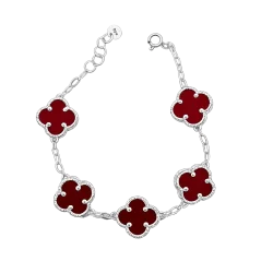 Pulsera VAN CLEEF ROJO plata 950