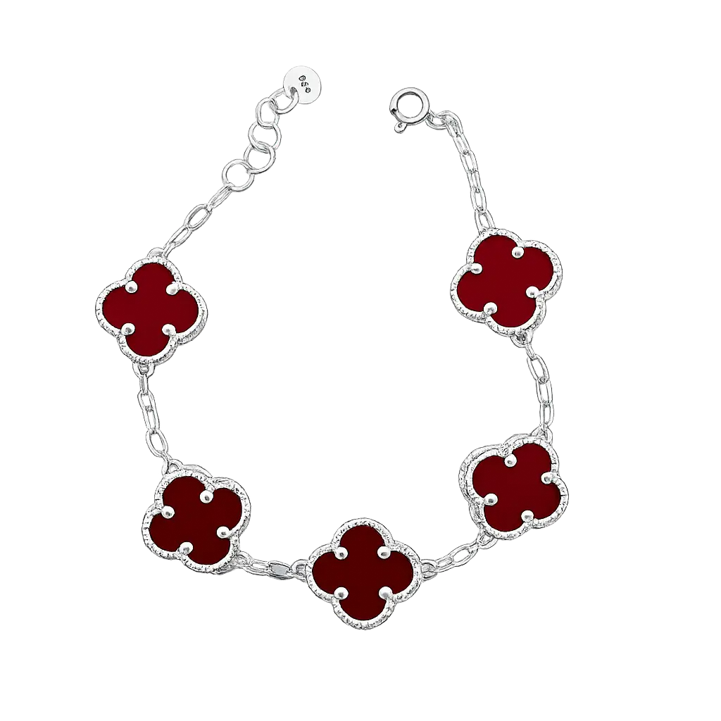 Pulsera VAN CLEEF ROJO plata 950