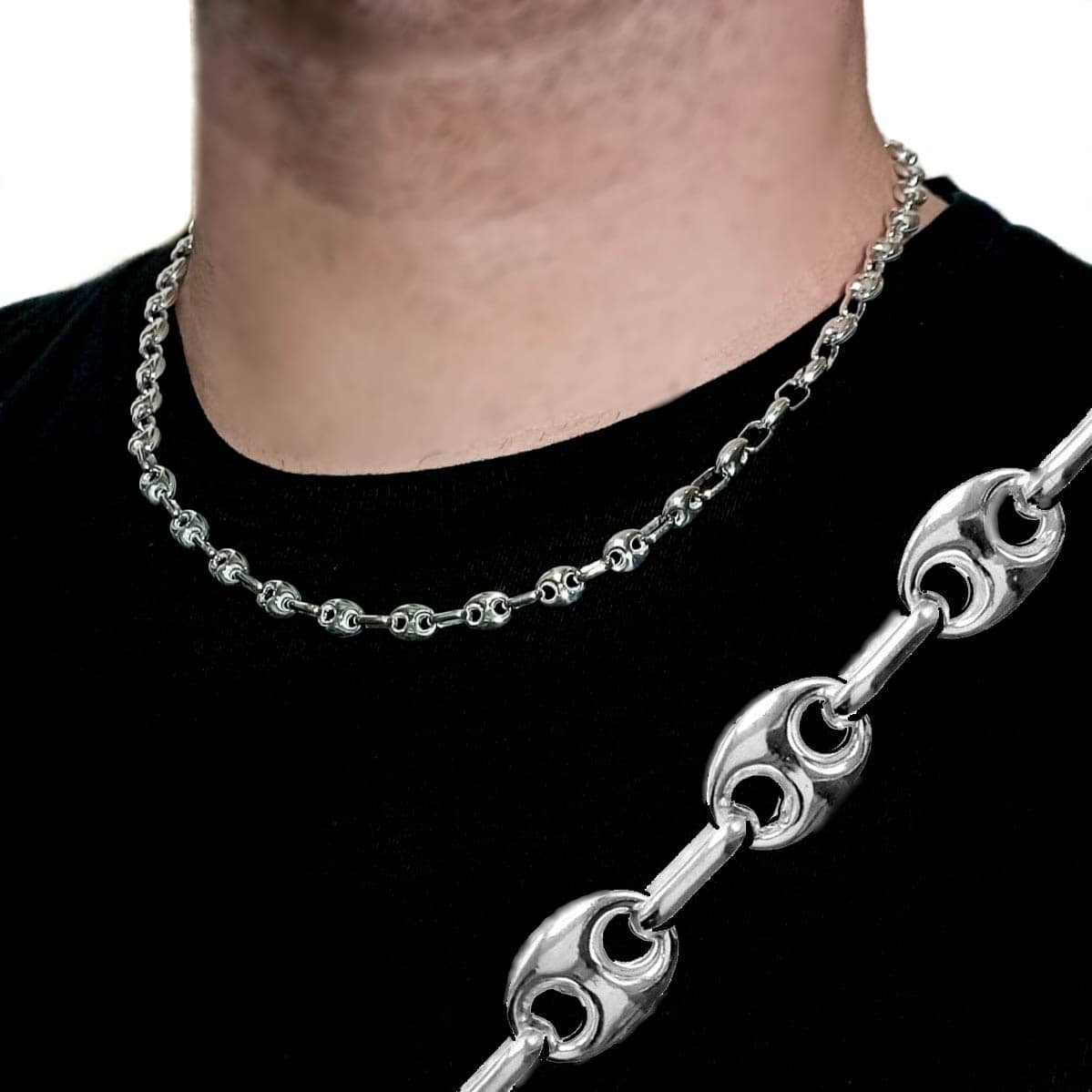 Collar modelo Gucci plata 950 hombre - Imagen 2