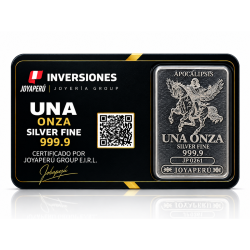 BARRA DE UNA ONZA PLATA 999.9 APOCALIPSIS